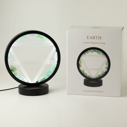 Gemstone Halo Lamp - Earth - Aventurine & Selenite