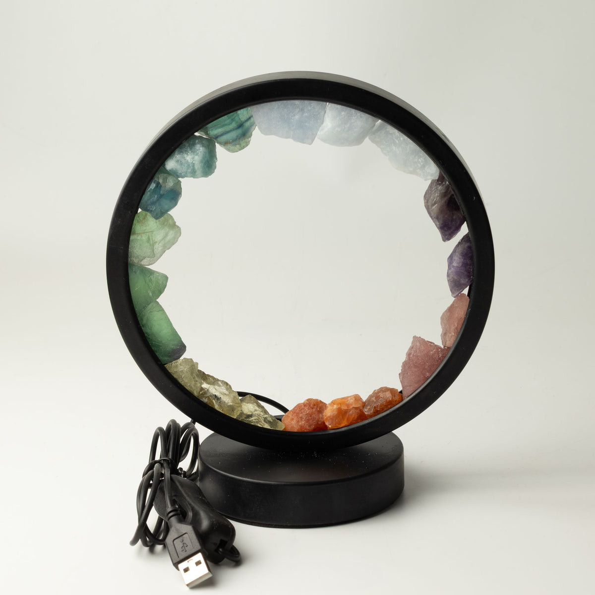 Gemstone Halo Lamp - 7 Chakra - 7 Gems