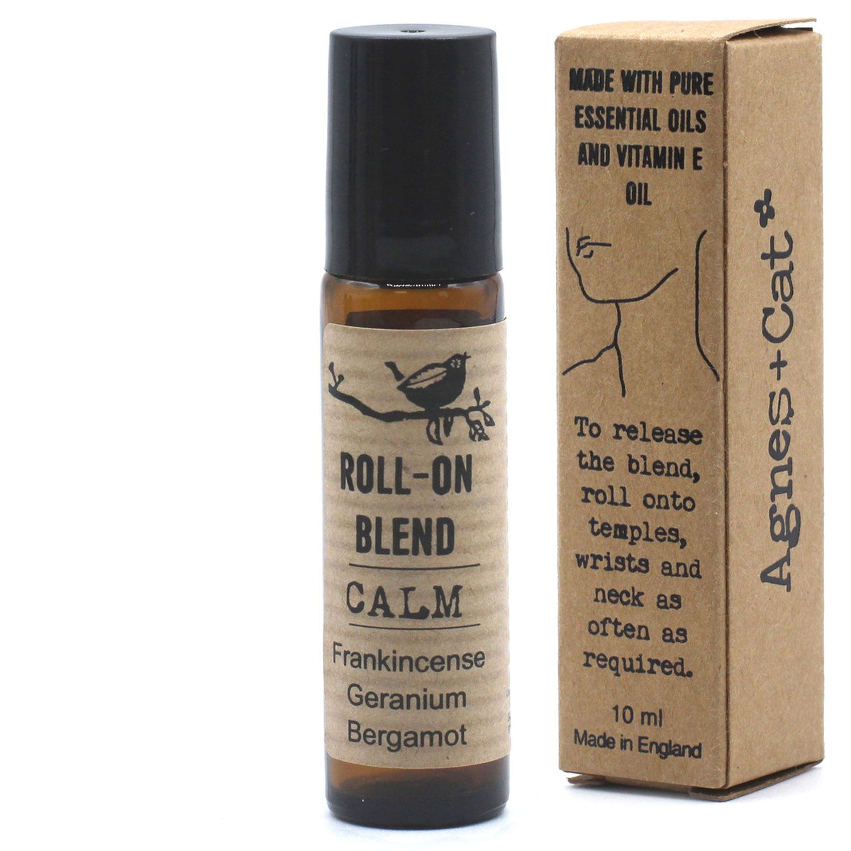 Agnes + Cat Roll On Essential Oil Blend - Frankincense, Geranium & Bergamot