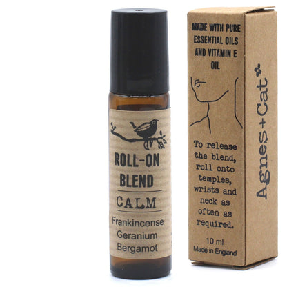 Agnes + Cat Roll On Essential Oil Blend - Frankincense, Geranium & Bergamot