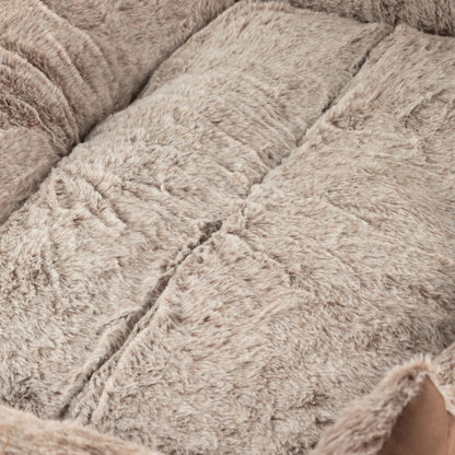 PAW Bed – Small Plush Teddy Brown – 60 × 45 × 17cm