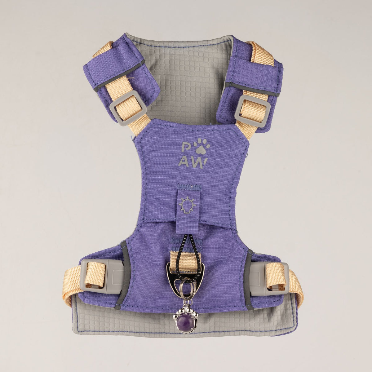 PAW - S (4-8Kg) Dog Step-in Guardian Harness with Reflective Mesh - Lavender - Amethyst Charm