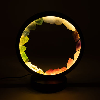 Gemstone Halo Lamp - 7 Chakra - 7 Gems