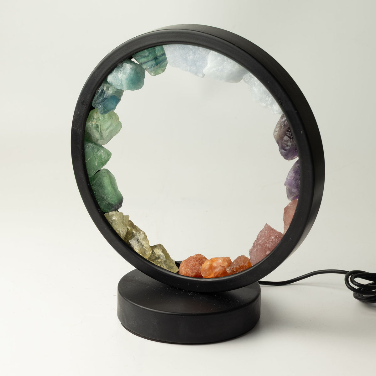 Gemstone Halo Lamp - 7 Chakra - 7 Gems