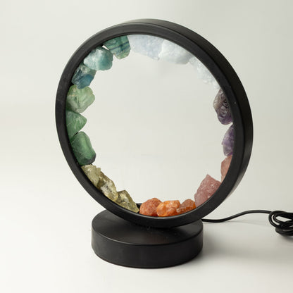 Gemstone Halo Lamp - 7 Chakra - 7 Gems